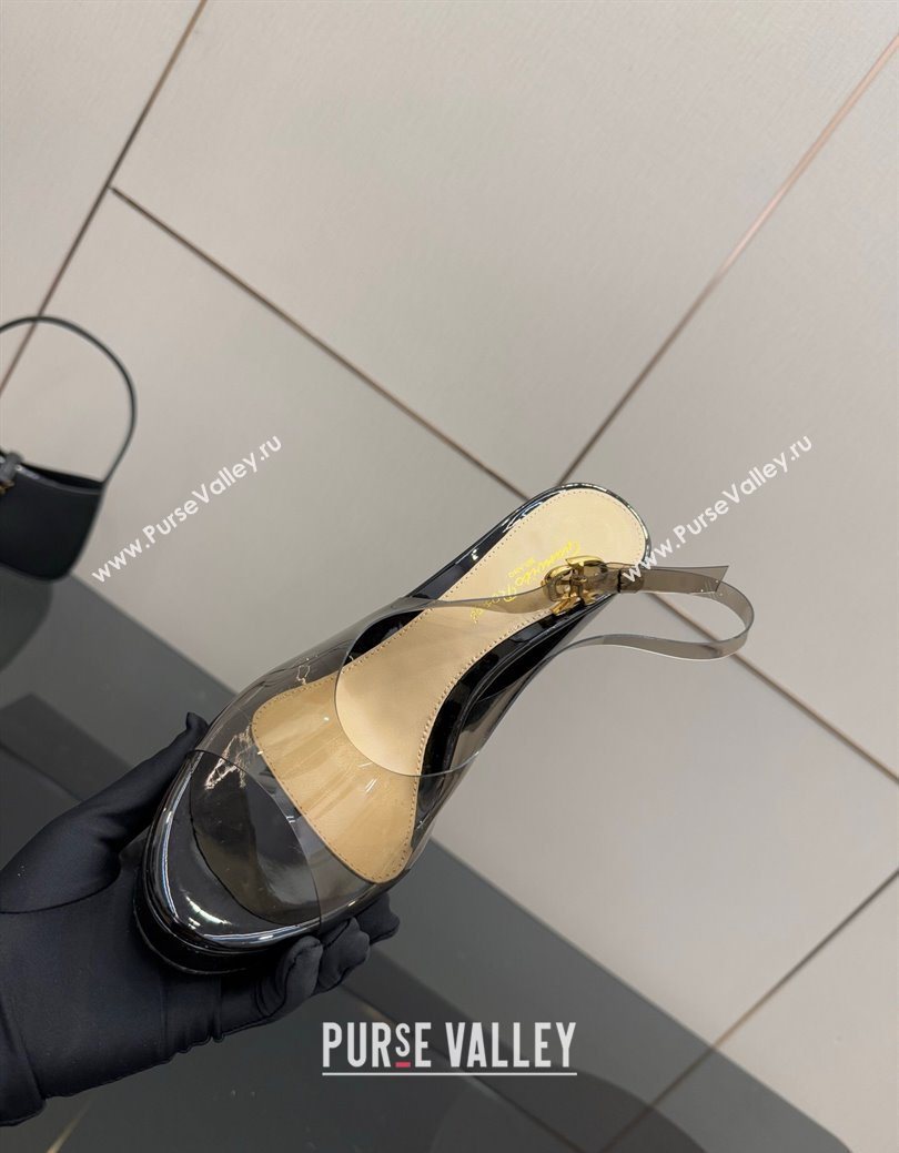 Gianvito Rossi PVC Platform Sandals 11.5cm Black 2025 0827 (SYT-250827045)