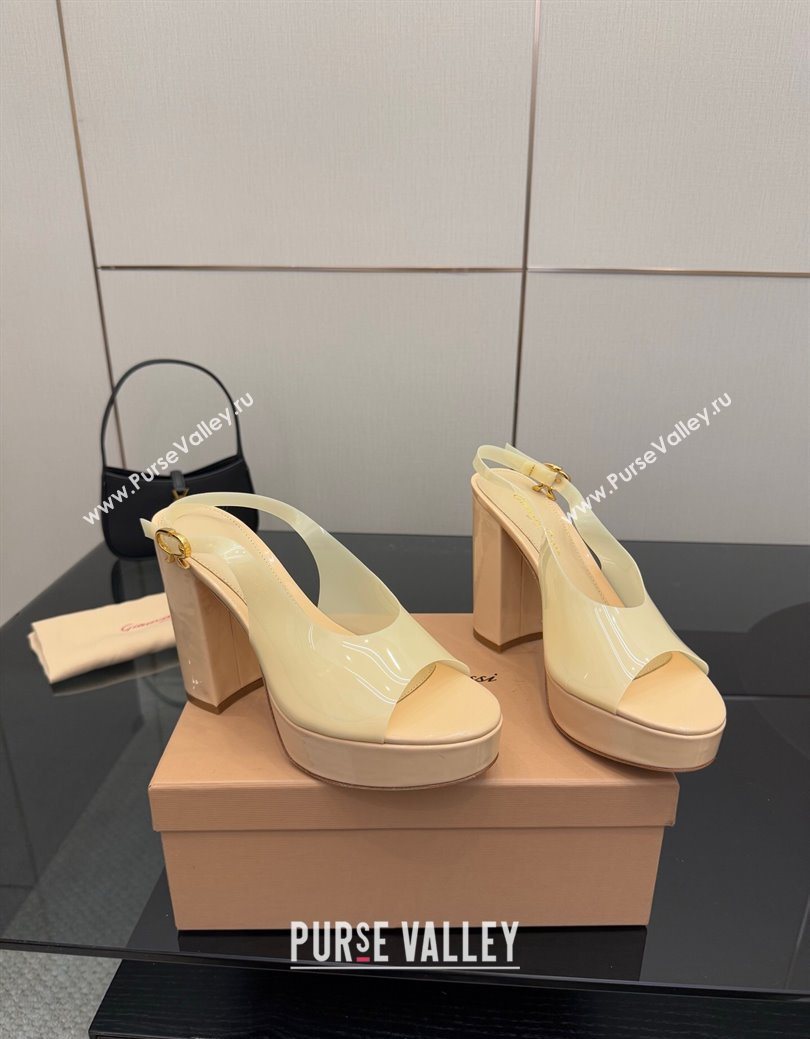 Gianvito Rossi PVC Platform Sandals 11.5cm Yellow 2025 0827 (SYT-250827046)