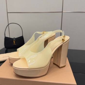 Gianvito Rossi PVC Platform Sandals 11.5cm Yellow 2025 0827 (SYT-250827046)