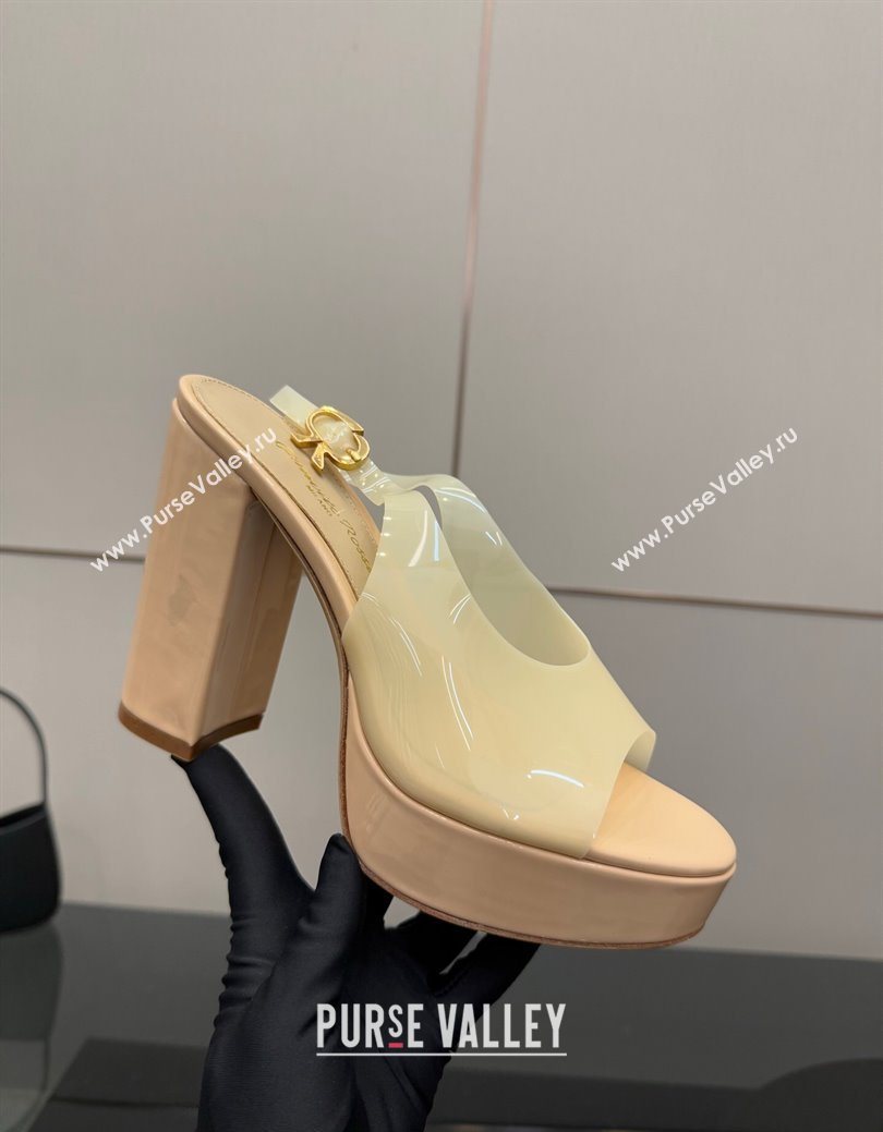 Gianvito Rossi PVC Platform Sandals 11.5cm Yellow 2025 0827 (SYT-250827046)
