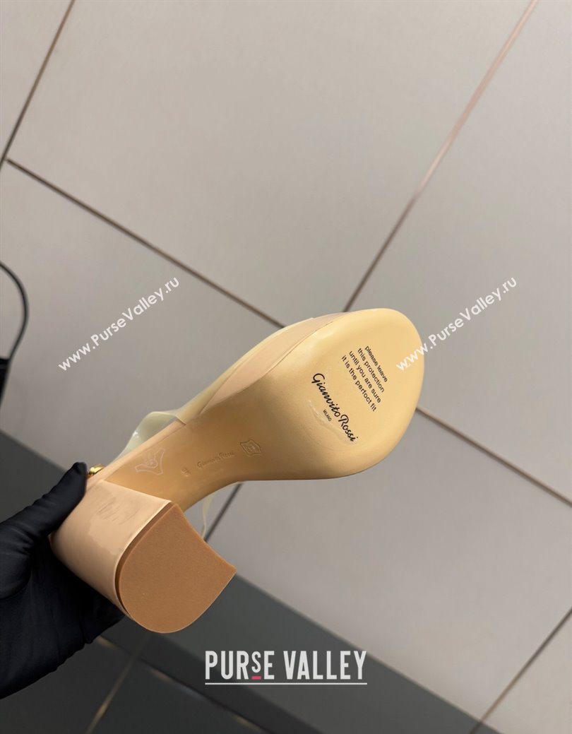 Gianvito Rossi PVC Platform Sandals 11.5cm Yellow 2025 0827 (SYT-250827046)