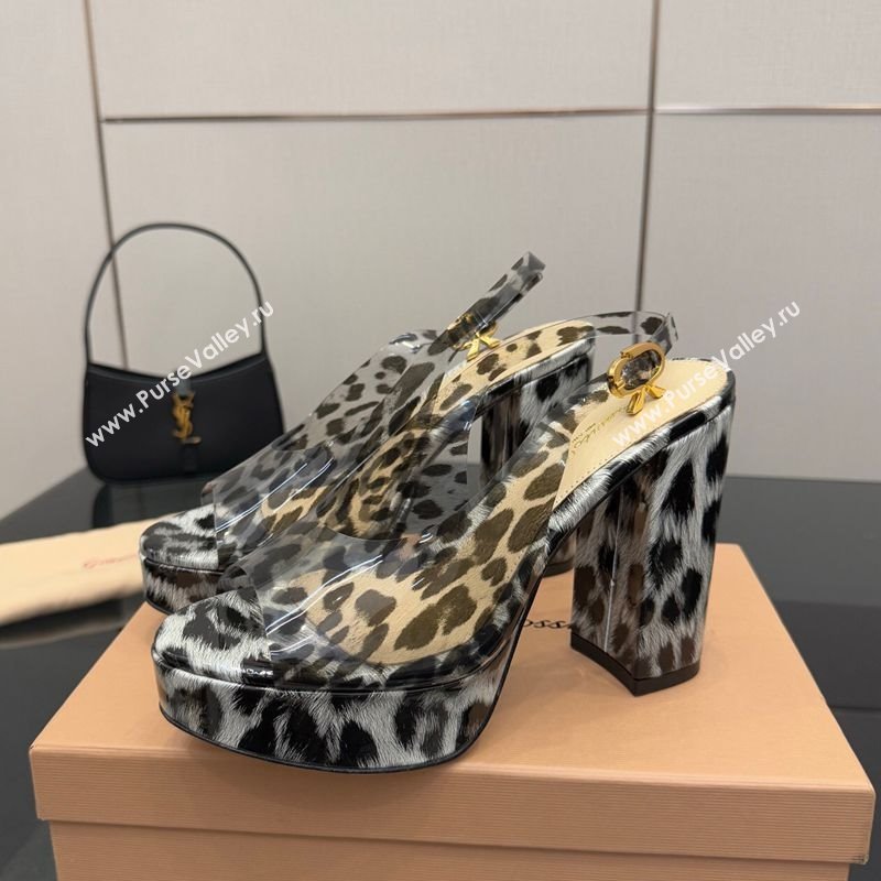 Gianvito Rossi Printed PVC Platform Sandals 11.5cm 2025 0827 (SYT-250827047)
