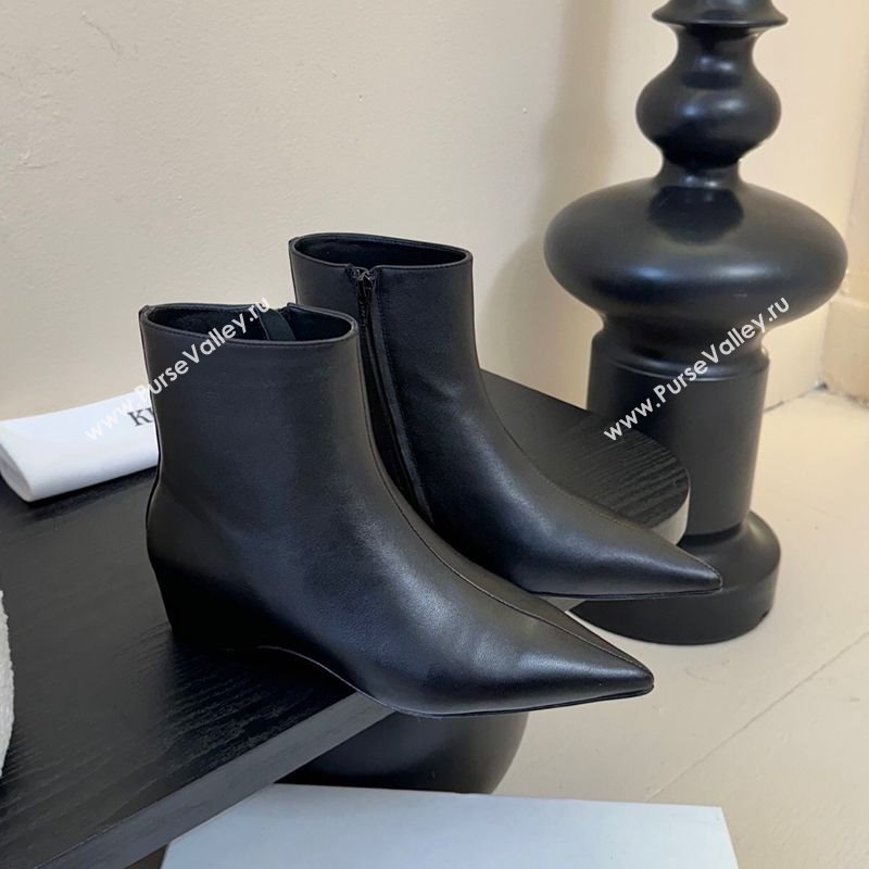 Khaite Lambskin Wedge Ankle Boots Black 2025 0827 (MD-250827049)