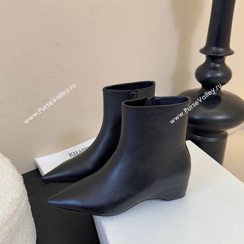 Khaite Lambskin Wedge Ankle Boots Black 2025 0827 (MD-250827049)