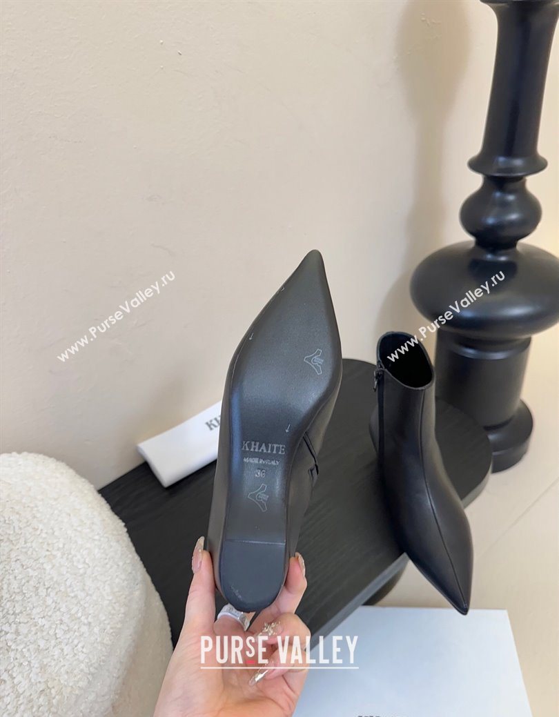 Khaite Lambskin Wedge Ankle Boots Black 2025 0827 (MD-250827049)