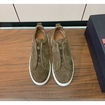 Zegna Mens Suede Sneakers Taupe 2026 0204 (HH-260224005)