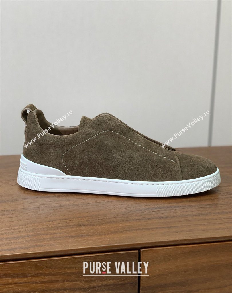 Zegna Mens Suede Sneakers Taupe 2026 0204 (HH-260224005)