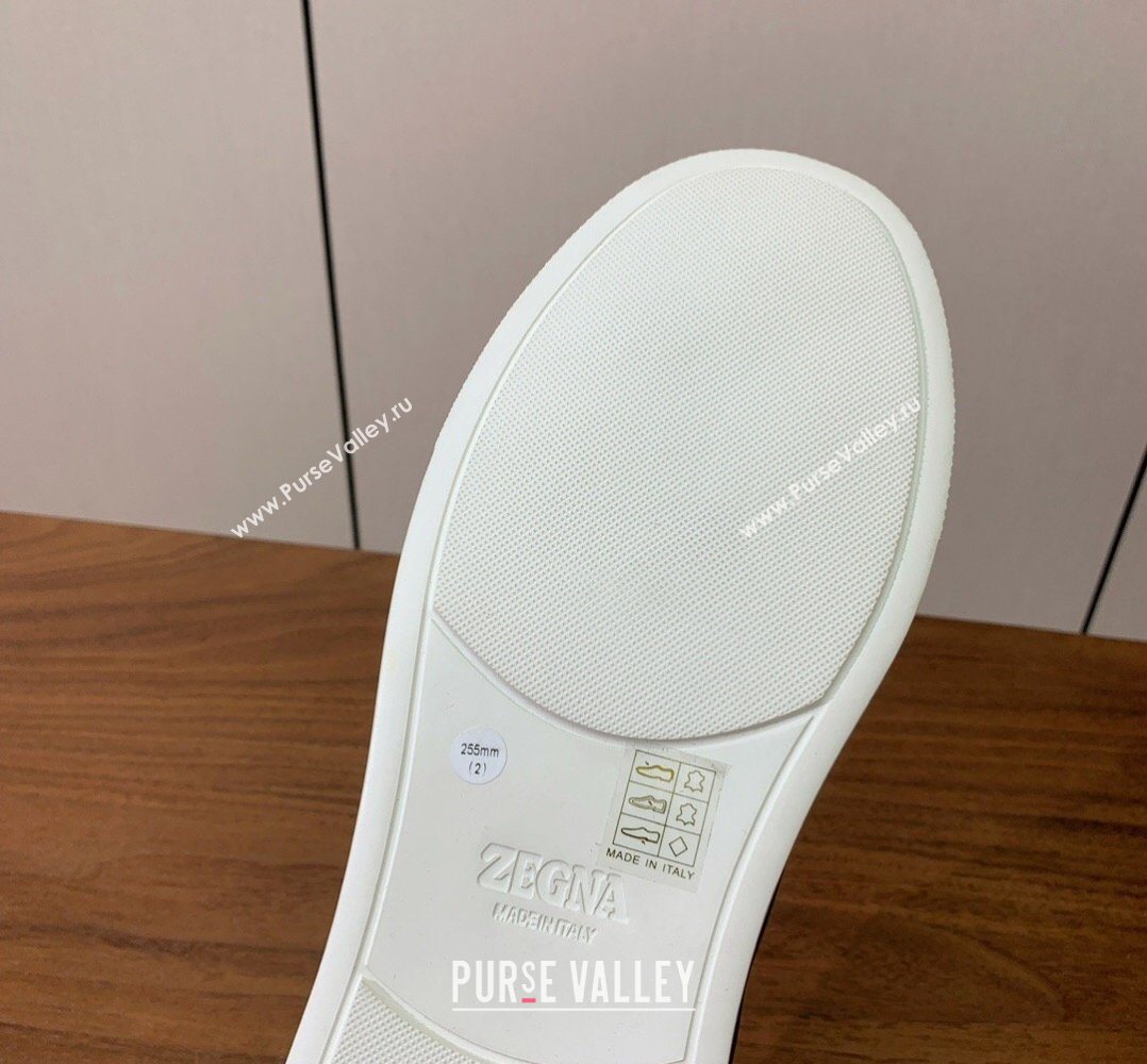 Zegna Mens Smooth Calfskin Leather Sneakers Black 2026 0204 (HH-260224006)