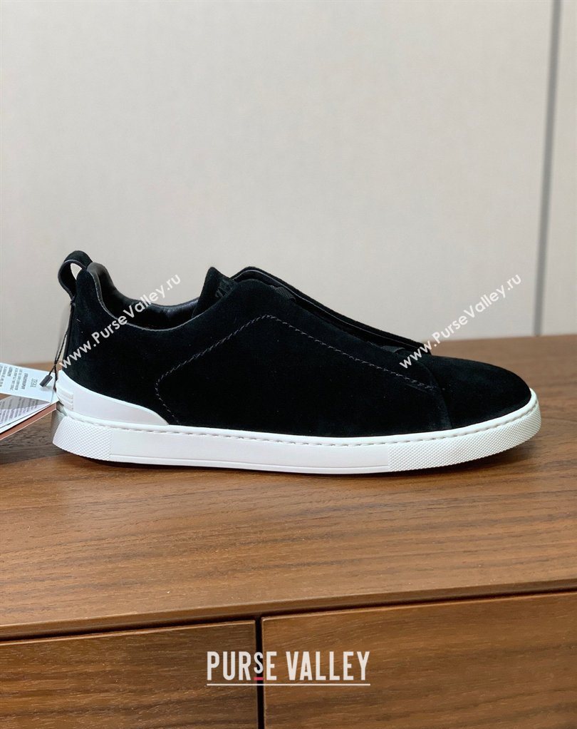 Zegna Mens Suede Sneakers Black 2026 0204 (HH-260224001)