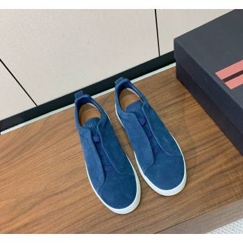 Zegna Mens Suede Sneakers Blue 2026 0204 (HH-260224002)