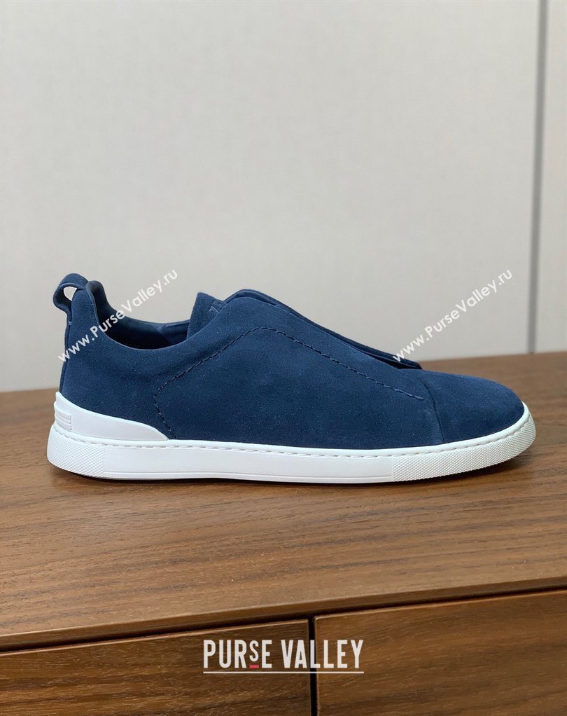 Zegna Mens Suede Sneakers Blue 2026 0204 (HH-260224002)