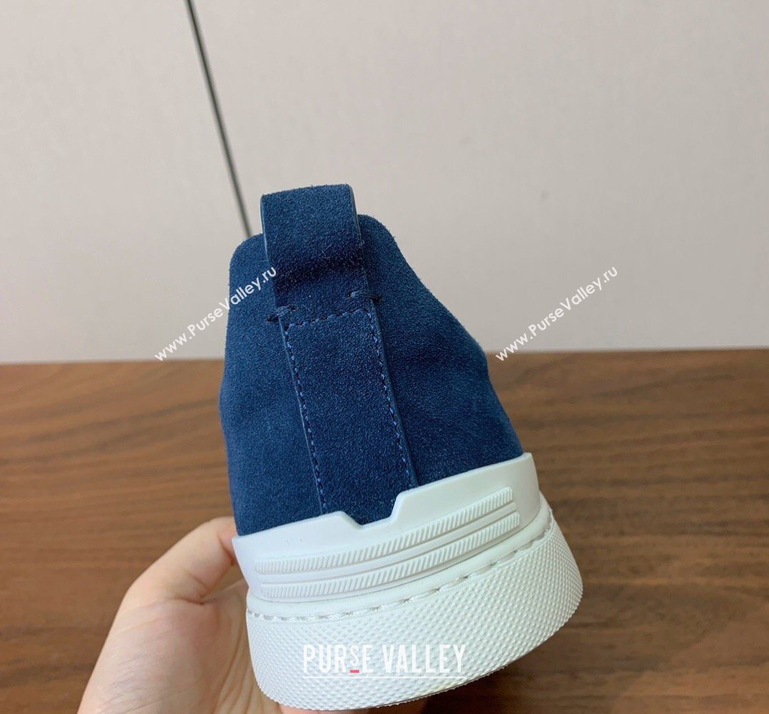 Zegna Mens Suede Sneakers Blue 2026 0204 (HH-260224002)