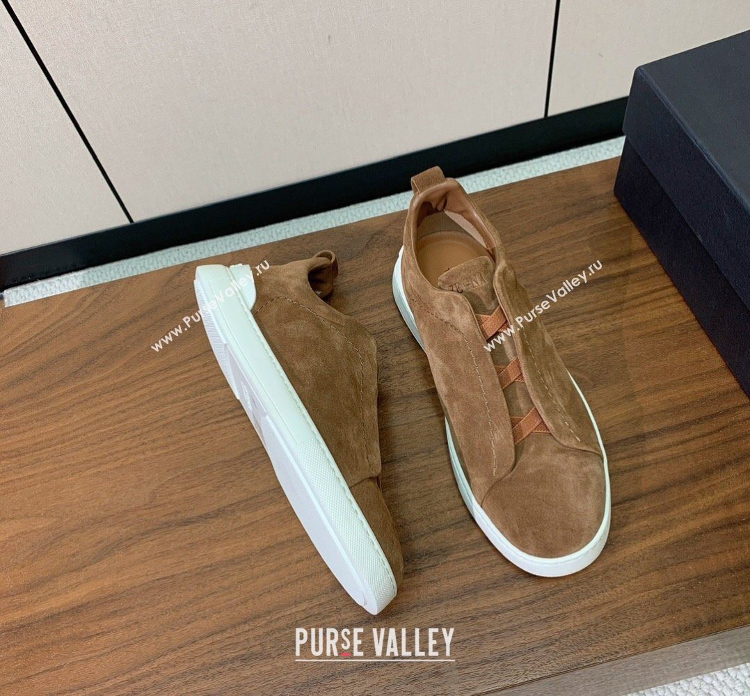 Zegna Mens Suede Sneakers Brown 2026 0204 (HH-260224003)