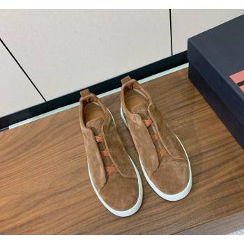 Zegna Mens Suede Sneakers Brown 2026 0204 (HH-260224003)