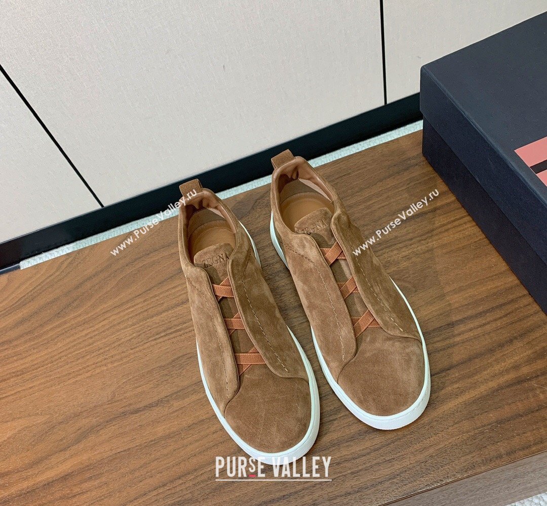 Zegna Mens Suede Sneakers Brown 2026 0204 (HH-260224003)