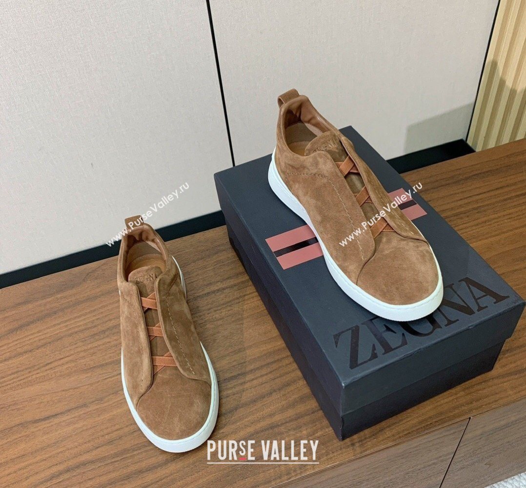 Zegna Mens Suede Sneakers Brown 2026 0204 (HH-260224003)