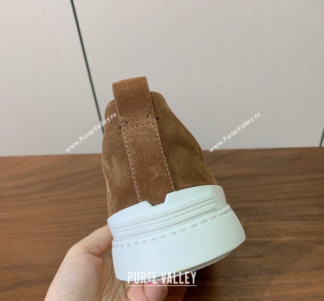 Zegna Mens Suede Sneakers Brown 2026 0204 (HH-260224003)