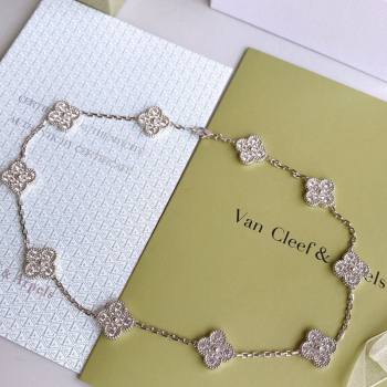 Van Cleef Arpels Clovers Necklace Silver 2022 031175 (MLD-22031175)