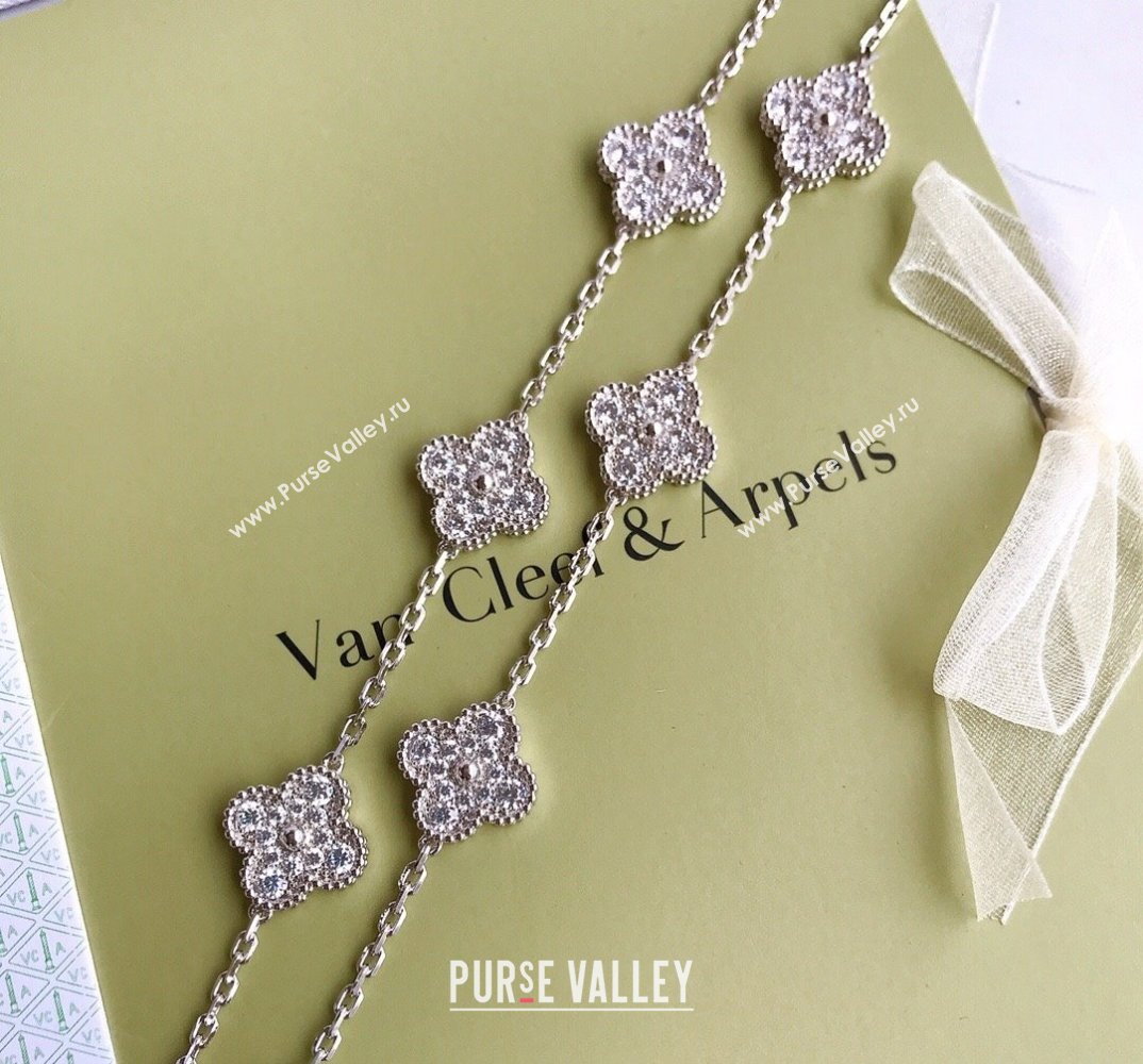 Van Cleef Arpels Clovers Necklace Silver 2022 031175 (MLD-22031175)