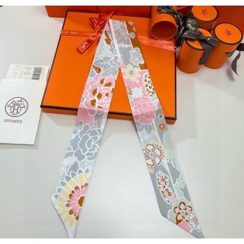 Hermes Couleur Silk Twilly Bandeau Scarf 5x86cm Grey 2026 (XMN-260106059)