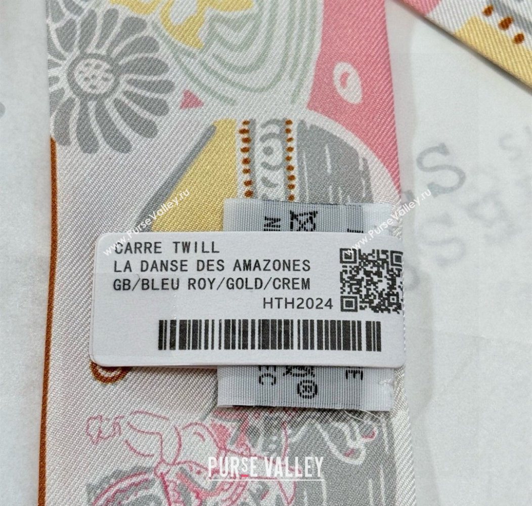 Hermes Couleur Silk Twilly Bandeau Scarf 5x86cm Grey 2026 (XMN-260106059)