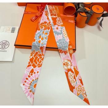 Hermes Couleur Silk Twilly Bandeau Scarf 5x86cm Orange 2026 (XMN-260106061)
