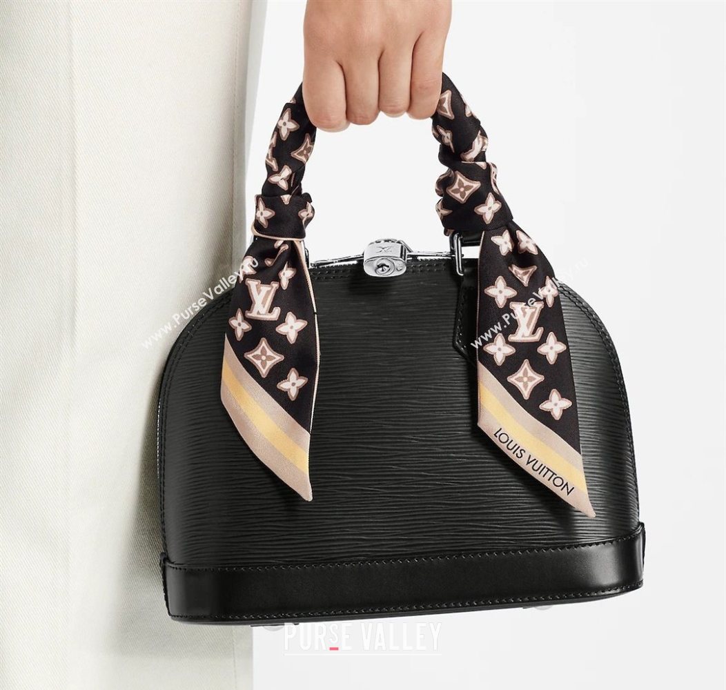 Louis Vuitton Bejewelled BB Bandeau Silk Scarf 5x120cm Black 2026 M78854 (XMN-260106078)