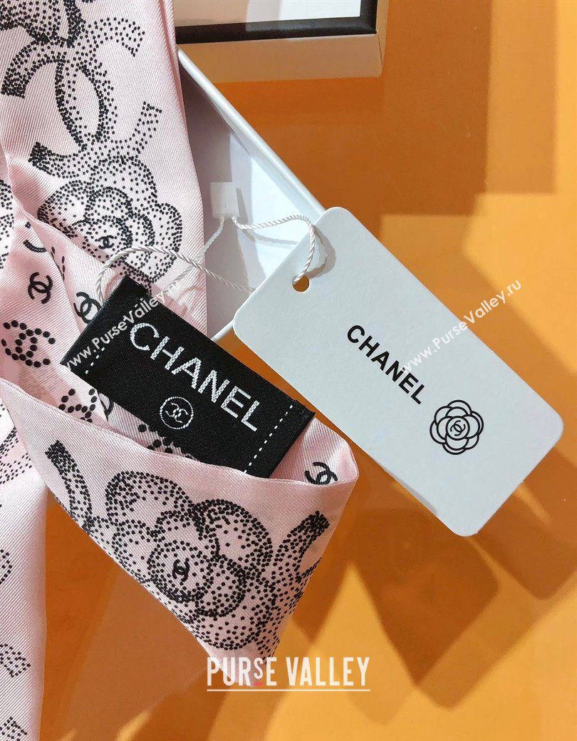 Chanel Bloom Silk Scarf 6x120cm Pink 2026 CH010607 (XMN-260106096)