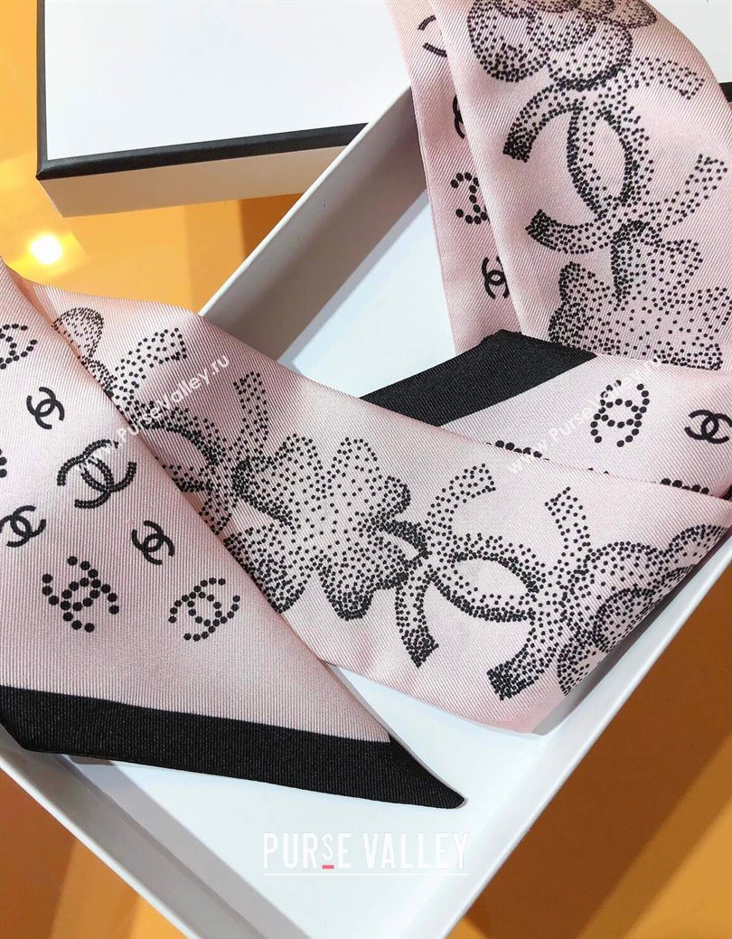 Chanel Bloom Silk Scarf 6x120cm Pink 2026 CH010607 (XMN-260106096)