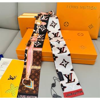Louis Vuitton Giant 3D Monogram Bandeau Silk Scarf White 2026 (XMN-260106086)