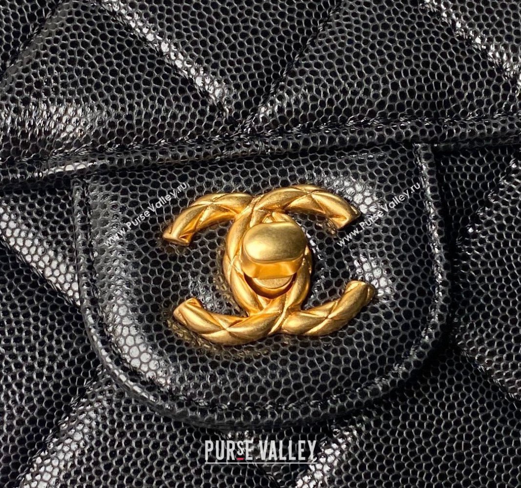 Chanel Grained Calfskin Small Flap Bag with Top Handle AS4957 Black 2024 (yezi-240717103)