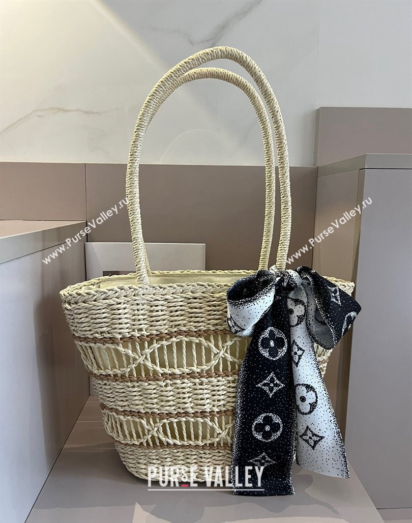 Louis Vuitton Straw Basket bag Beige 2024 051301 (XMN-240513149)