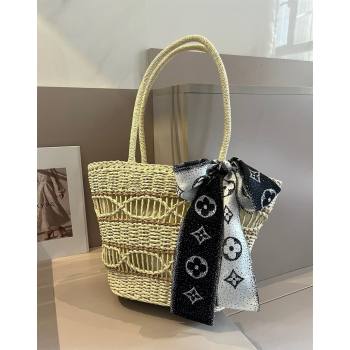 Louis Vuitton Straw Basket bag Beige 2024 051301 (XMN-240513149)