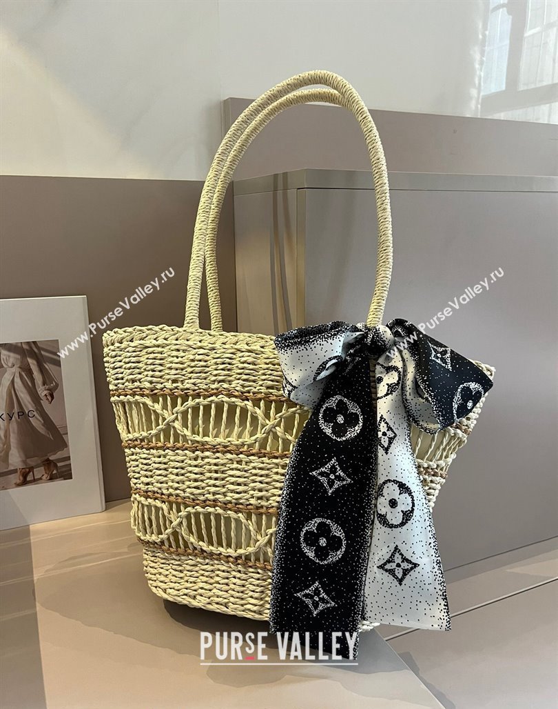 Louis Vuitton Straw Basket bag Beige 2024 051301 (XMN-240513149)