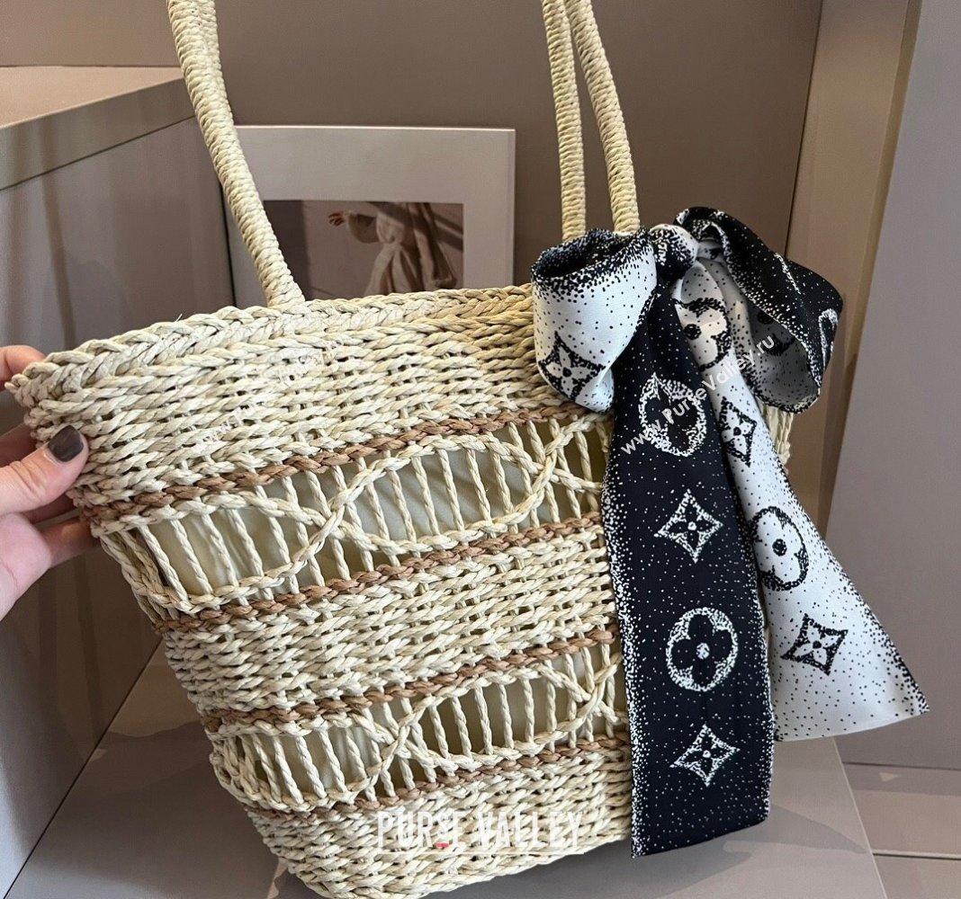 Louis Vuitton Straw Basket bag Beige 2024 051301 (XMN-240513149)