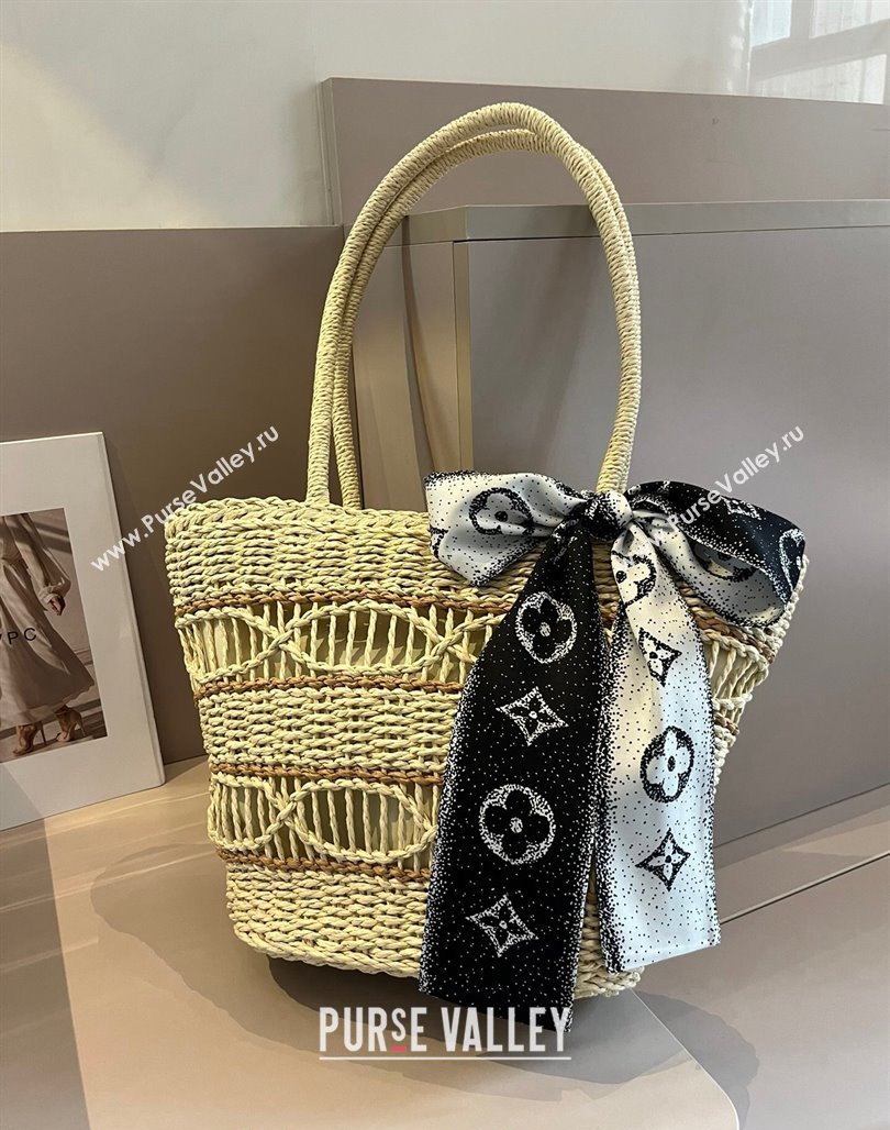 Louis Vuitton Straw Basket bag Beige 2024 051301 (XMN-240513149)