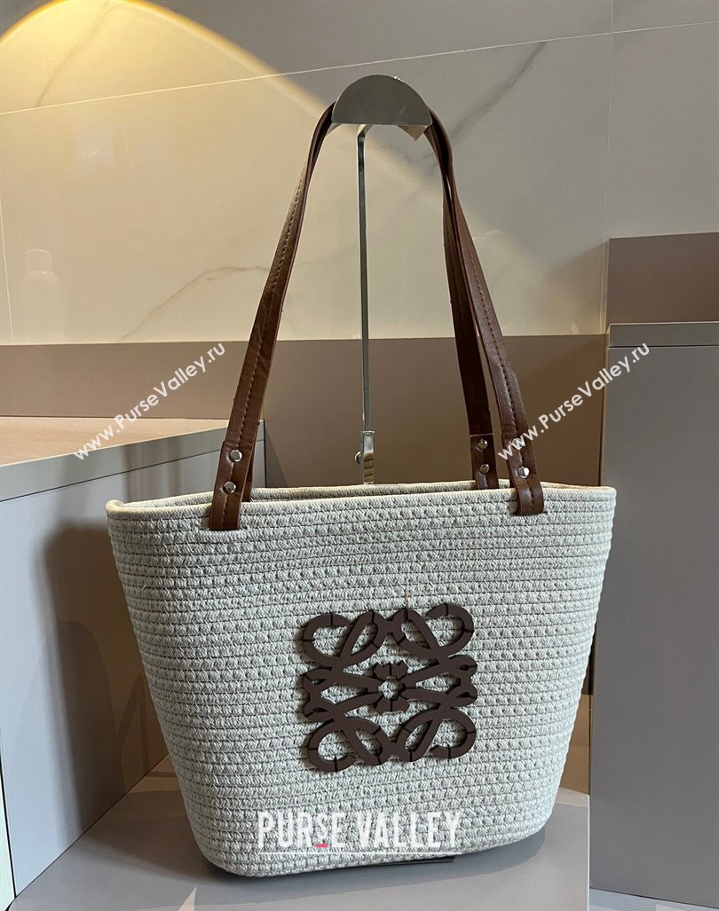 Loewe Anagram Straw Basket Bag Beige 2024 061802 (XMN-240618005)