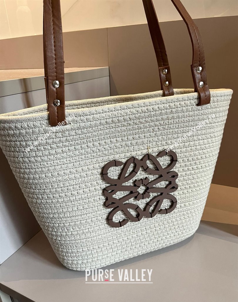 Loewe Anagram Straw Basket Bag Beige 2024 061802 (XMN-240618005)