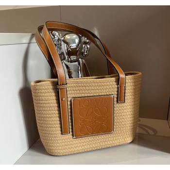 Loewe Anagram Straw Basket Tote Bag Khaki/Brown 2024 0618 (XMN-240618002)