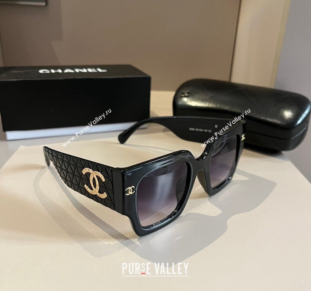 Chanel Sunglasses Black/Purple 2024 041006 (XMN-240410026)