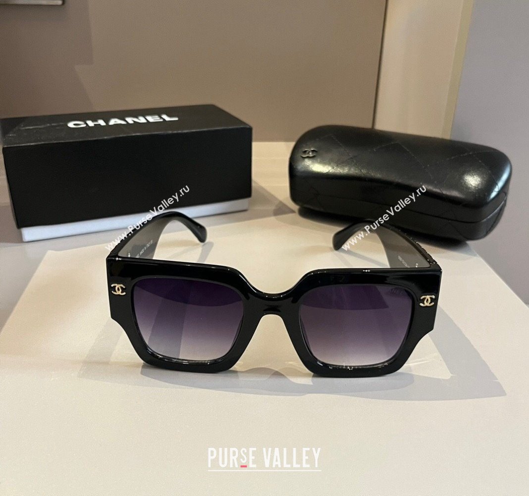 Chanel Sunglasses Black/Purple 2024 041006 (XMN-240410026)