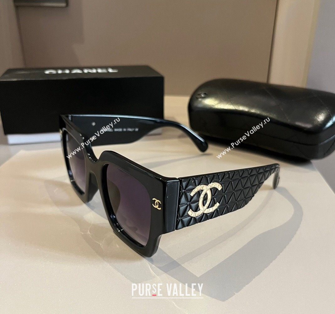 Chanel Sunglasses Black/Purple 2024 041006 (XMN-240410026)