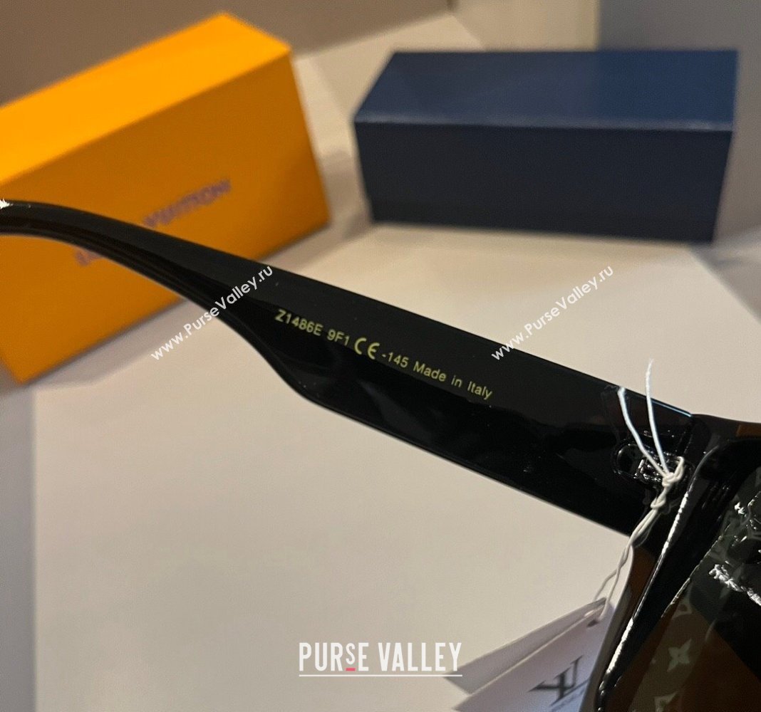 Louis Vuitton Cyclone Sunglasses Black 2024 0410 (XMN-240410039)