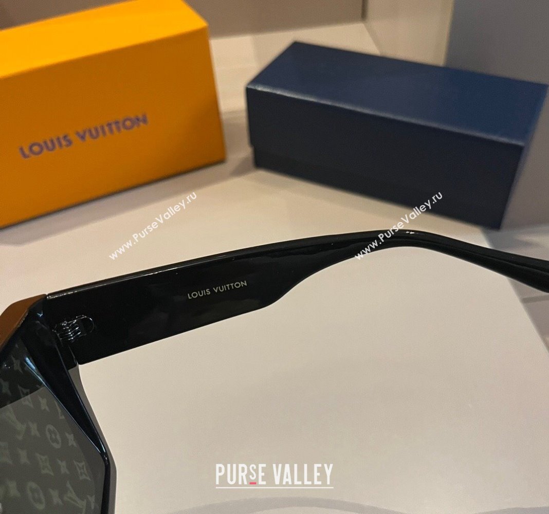 Louis Vuitton Cyclone Sunglasses Black 2024 0410 (XMN-240410039)