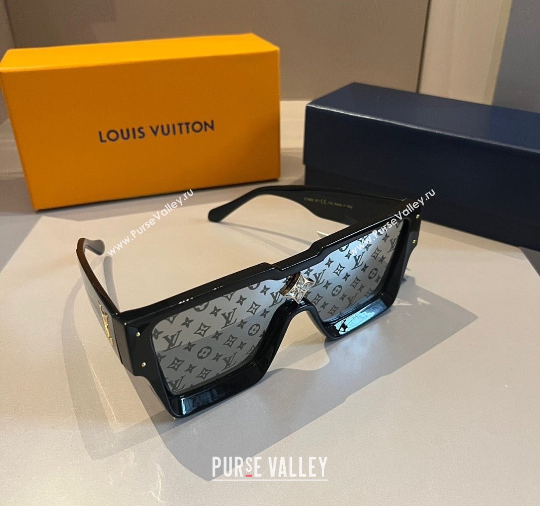 Louis Vuitton Cyclone Sunglasses Black 2024 0410 (XMN-240410039)