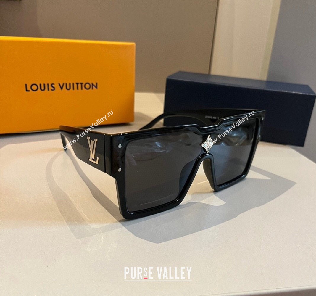 Louis Vuitton Cyclone Sunglasses Black 2024 0410 (XMN-240410041)