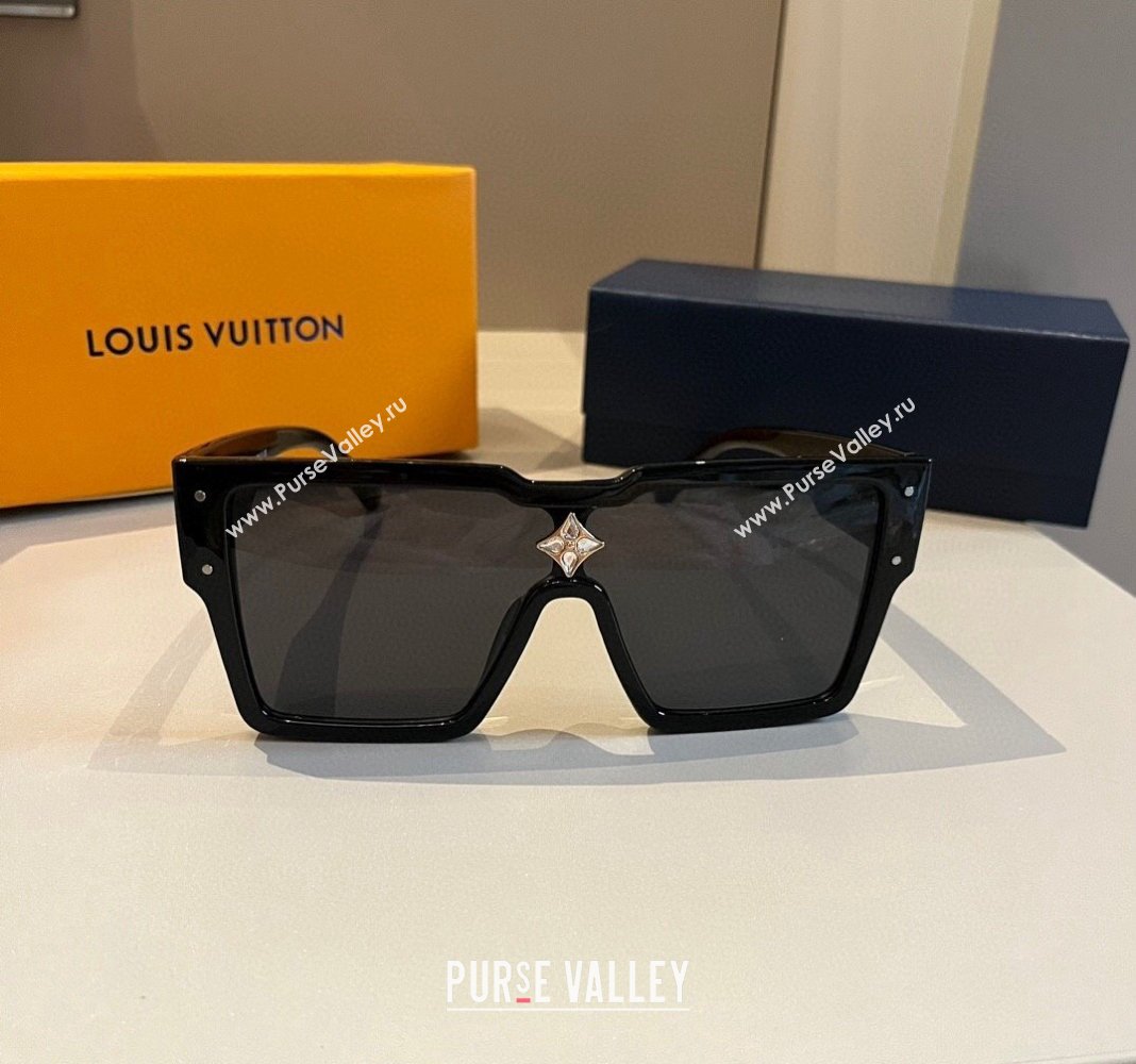Louis Vuitton Cyclone Sunglasses Black 2024 0410 (XMN-240410041)