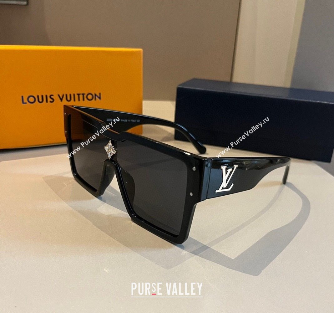 Louis Vuitton Cyclone Sunglasses Black 2024 0410 (XMN-240410041)
