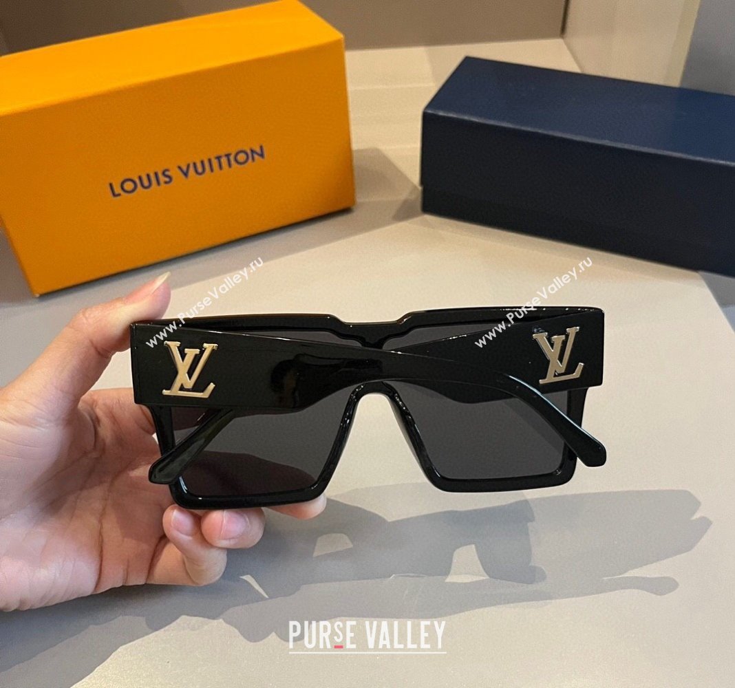 Louis Vuitton Cyclone Sunglasses Black 2024 0410 (XMN-240410041)