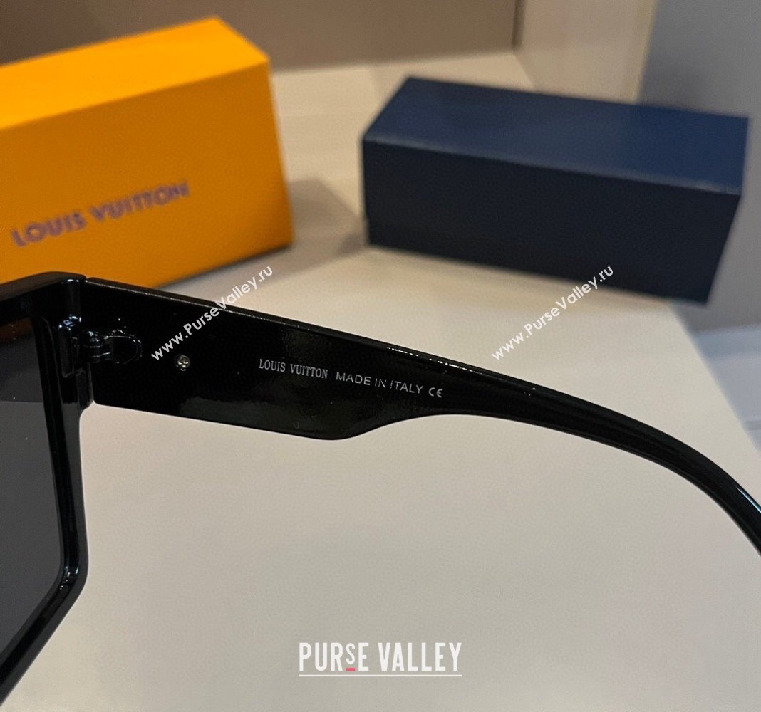 Louis Vuitton Cyclone Sunglasses Black 2024 0410 (XMN-240410041)